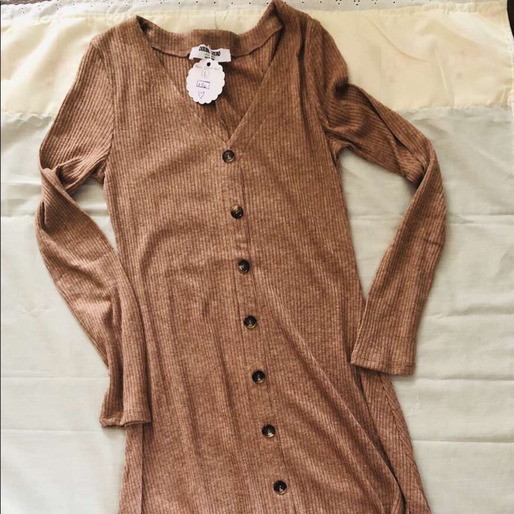 Double Zero Mauve Button Dress